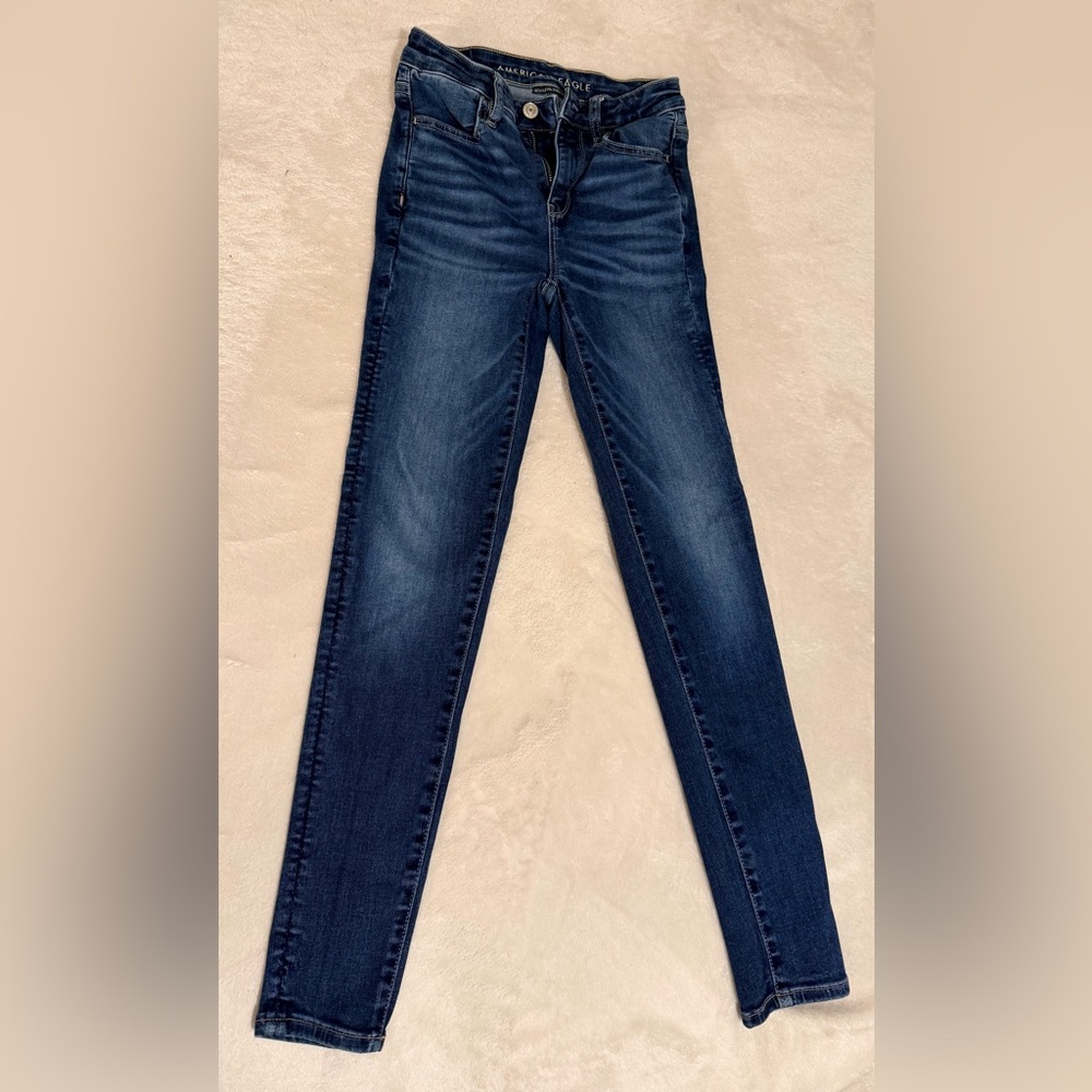 AE next level stretch dark blue skinny Jeans